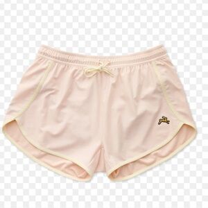 Tracksmith Federation Van Cortlandt Shorts Size small BLUSH color/cream trim